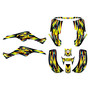 honda trx250ex graphics kit 2001-2004 vision series yellow