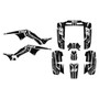 honda trx250r graphics kit all years electron series white