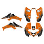 honda trx250ex graphics kit 2006-2026 fracture series orange