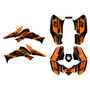 honda trx250ex graphics kit 2006-2026 lethal series orange