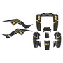 honda trx250r graphics kit all years predator series gold