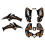 honda trx250ex graphics kit 2006-2026 rebel series orange