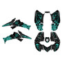 honda trx250ex graphics kit 2006-2026 revolt series teal