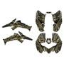 honda trx250ex graphics kit 2006-2026 shred series gold