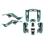 honda trx250r graphics kit all years shred series teal