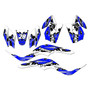 kawasaki kfx50 graphics kit 2007-2022 incision series blue