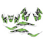 kawasaki kfx50 graphics kit 2007-2026 incision series green