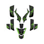 kawasaki kfx50 graphics kit 2003-2006 shred series green-shift