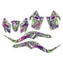 kawasaki kfx50 graphics kit 2007-2022 snagged series purple