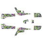 kawasaki mojave250 graphics kit all years snagged series purple