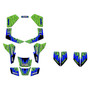 kawasaki kfx80 graphics kit all years fracture series green