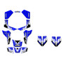 kawasaki kfx80 graphics kit all years fracture series blue
