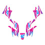kawasaki kfx90 graphics kit all years lethal series magenta