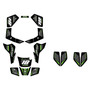 kawasaki kfx80 graphics kit all years rebel series green