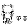 kawasaki kfx80 graphics kit all years rebel series white