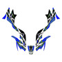 kawasaki kfx90 graphics kit all years shred series blue