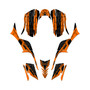 kawasaki kfx700 graphics kit all years future series orange-shift
