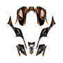 kawasaki kfx700 graphics kit all years rebel series orange