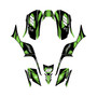 kawasaki kfx700 graphics kit all years rebel series green