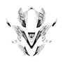 kawasaki kfx450r graphics kit 2008-2014 fracture series white