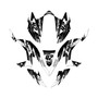 kawasaki kfx450r graphics kit 2008-2014 lethal series white