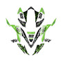 kawasaki kfx450r graphics kit 2008-2014 rail series green