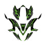 kawasaki kfx450r graphics kit 2008-2014 shred series green-shift