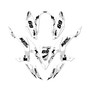 kawasaki kfx450r graphics kit 2008-2014 throwback series white