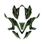 kawasaki kfx450r graphics kit 2008-2014 vizion series green-shift