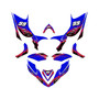 honda trx700ex graphics kit all years fracture series blue