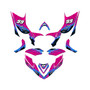 honda trx700ex graphics kit all years fracture series magenta