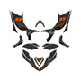 honda trx700ex graphics kit all years fracture series orange