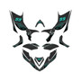 honda trx700ex graphics kit all years fracture series teal