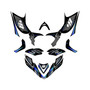 honda trx700ex graphics kit all years rebel series blue