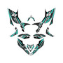 honda trx700ex graphics kit all years shred series teal
