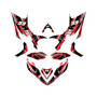 honda trx700ex graphics kit all years swift series red