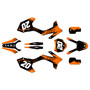 apollo rxf graphics kit all years spear series orange
