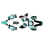 honda cr80 graphics kit 1998-2003 turbo series teal
