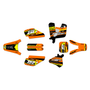 honda cr80 graphics kit 1993-1995 warrior series orange