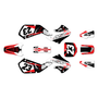 honda cr125 graphics kit 1998-1999 evader series red