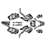 honda cr125 graphics kit 2000-2001 prime series white