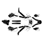 honda cr125 graphics kit 2000-2001 venom series white