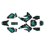 honda cr85 graphics kit 2003-2014 warrior series teal-shift