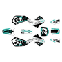 honda cr250 graphics kit 1997-1999 evader series teal
