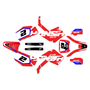honda cr250 graphics kit 2000-2001 flight series red