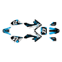 honda crf50 graphics kit 2004-2012 evader series cyan-black