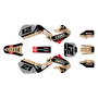 honda cr250 graphics kit 1997-1999 semper series tan