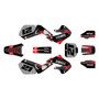 honda cr250 graphics kit 1997-1999 semper series red