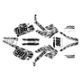 honda cr250 graphics kit 2000-2001 twitch series white