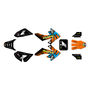 honda crf50 graphics kit 2004-2012 lancaster series orange